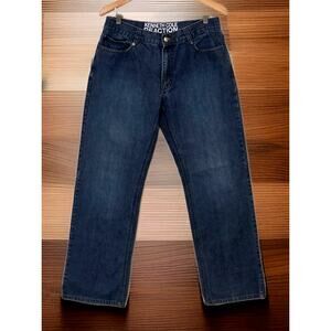 Kenneth Cole Reaction Jeans Men’s 34W x 32L Dark Wash Denim Straight Leg
